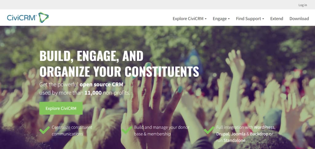 CiviCRM home page